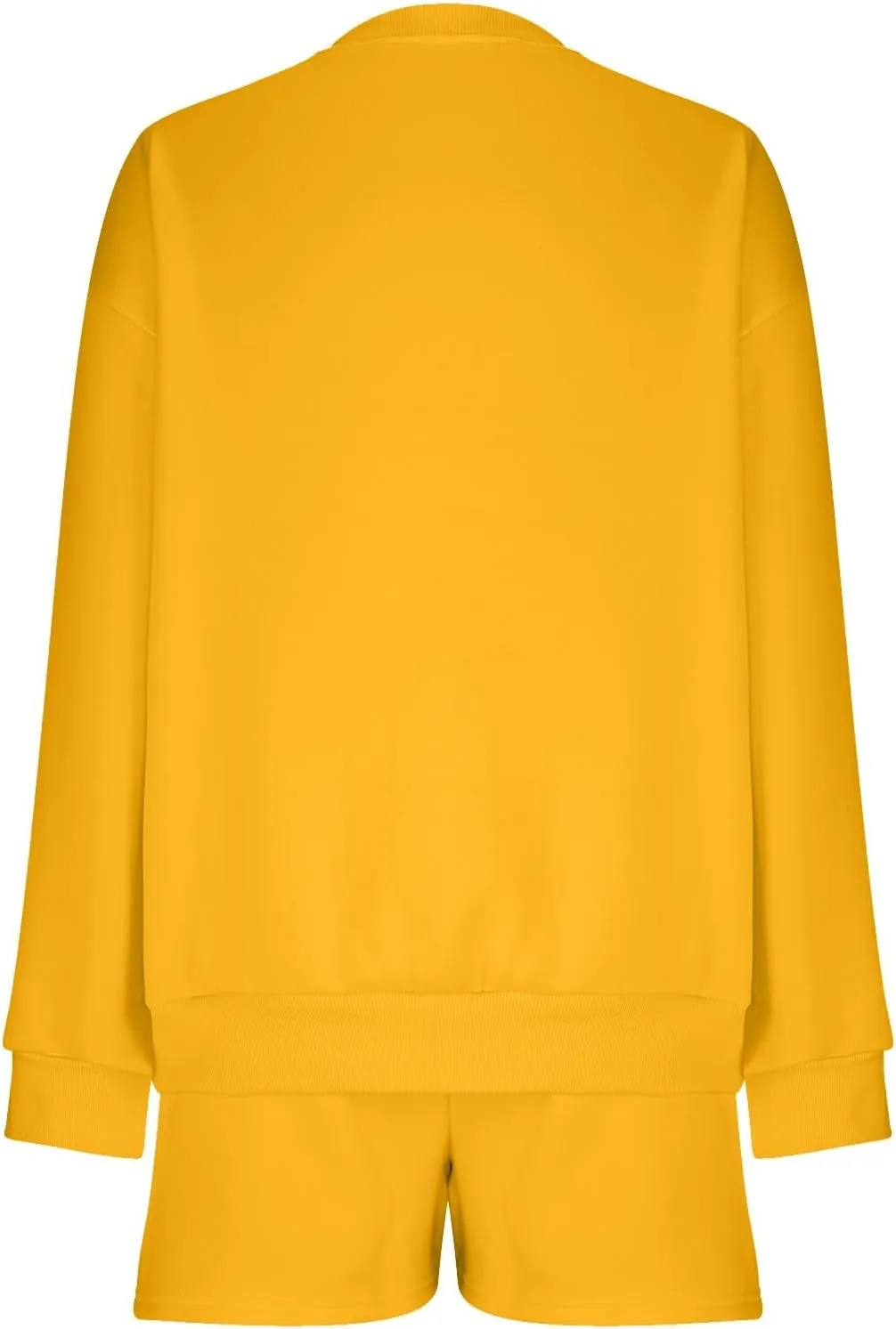 2 Piece Outfits Sweatsuit For Women Oversized Crewneck Sweatshirt & Lounge Shorts Set 2023 Fall Fashion Tracksuit