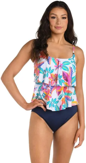 2-Tiered Ruffle Tankini Swimsuit Top