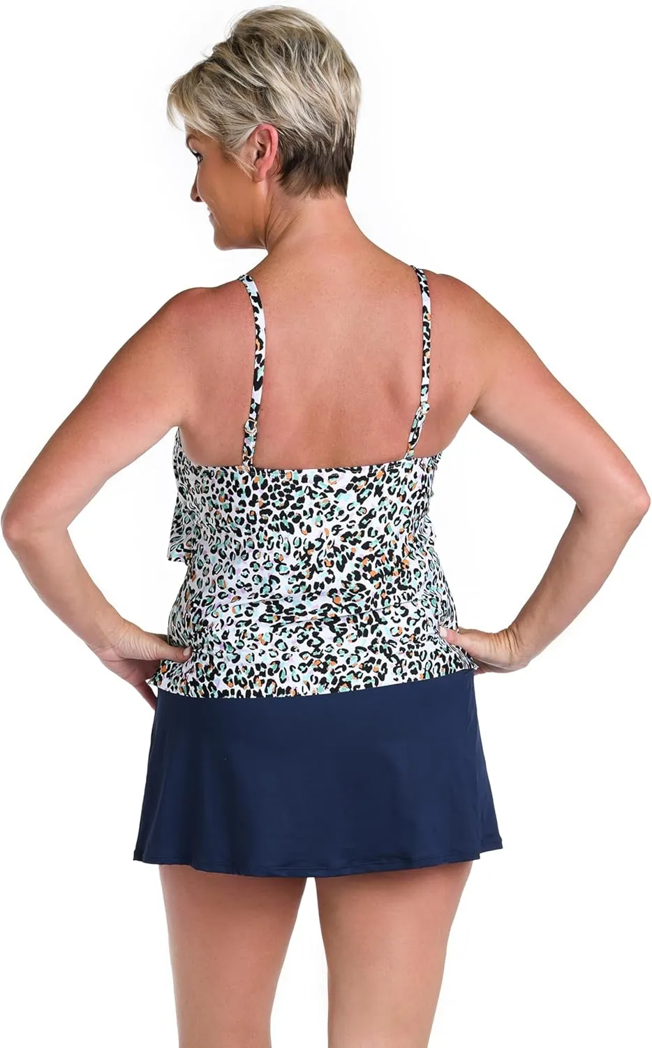 2-Tiered Ruffle Tankini Swimsuit Top