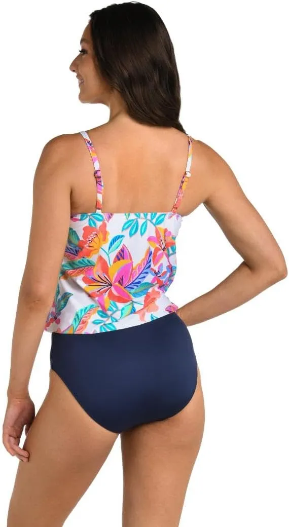 2-Tiered Ruffle Tankini Swimsuit Top