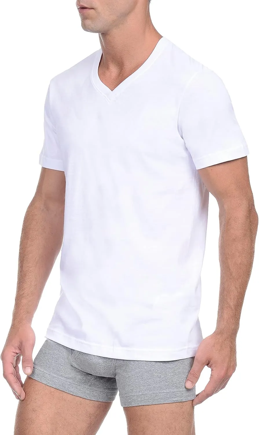 2(X)IST Mens Essential Cotton V-Neck T-Shirt 3-Pack