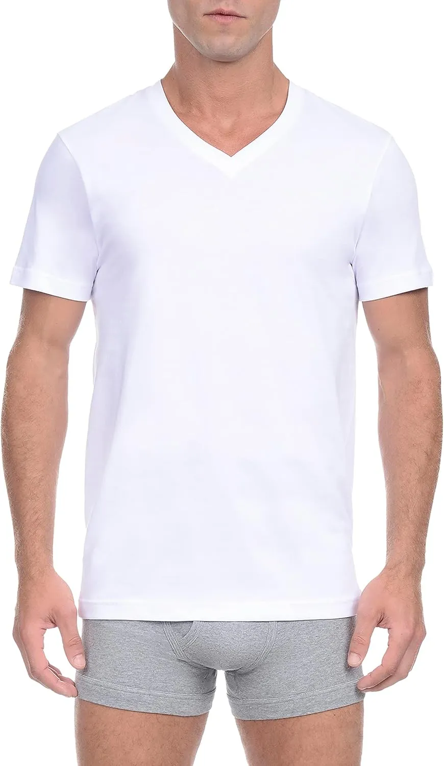 2(X)IST Mens Essential Cotton V-Neck T-Shirt 3-Pack