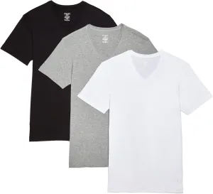 2(X)IST Mens Essential Cotton V-Neck T-Shirt 3-Pack