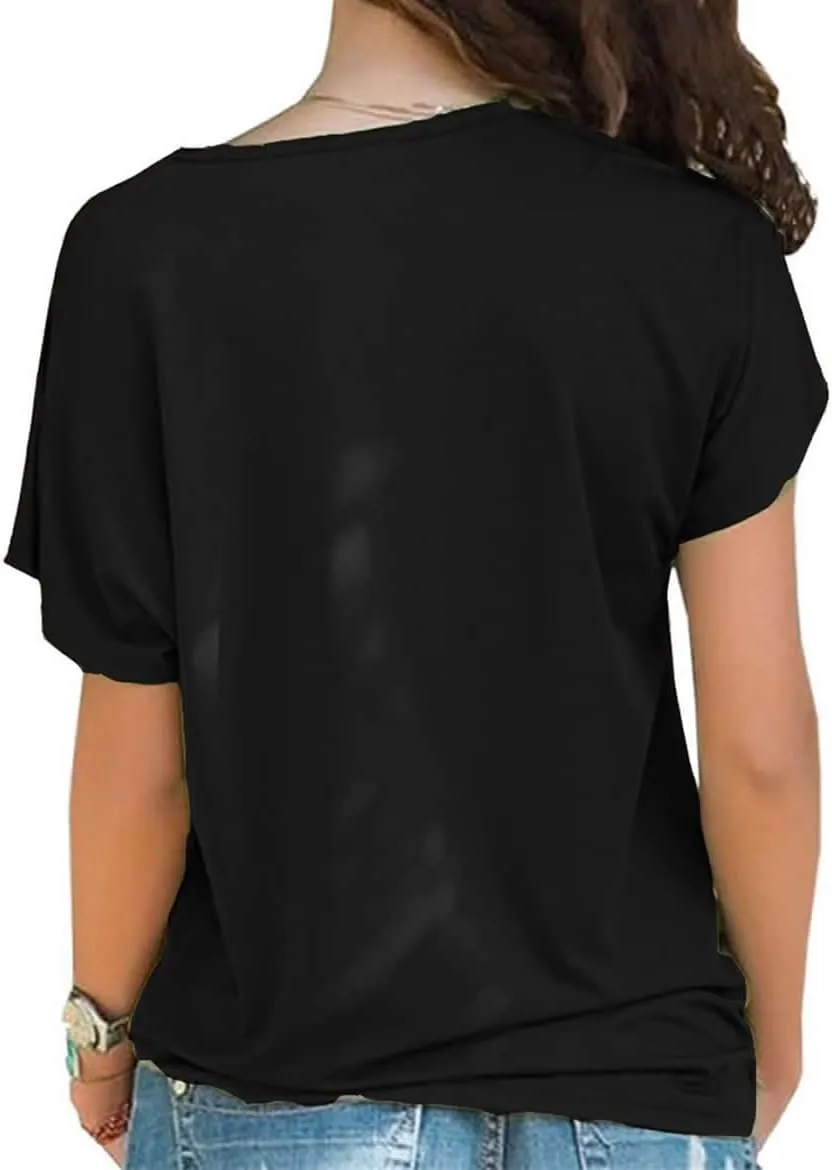 50th Happy Birthday Sunshine Print Gifts Cross Shoulder Straps Women's T-Shirt Tops