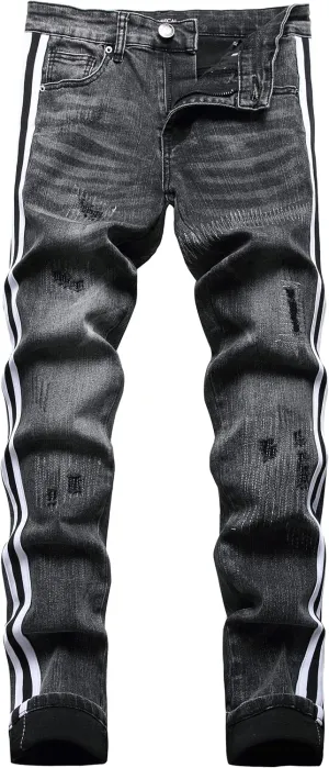ABSECAI Men's Ripped Jeans Slim Fit Skinny Stretch Jeans Pant