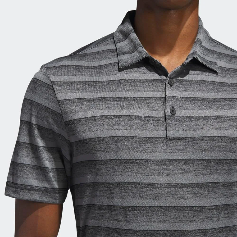 adidas Men's Two-Color Stripe Polo Shirt