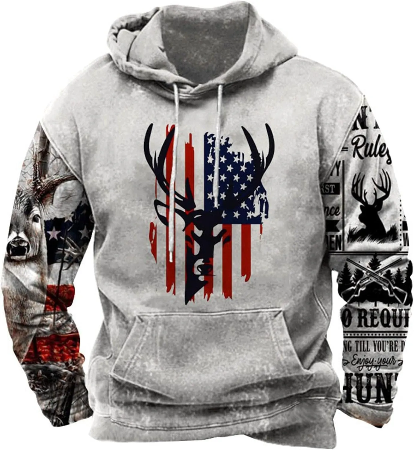 Aymnlox Western Aztec Ethnic Graphic Hoodies Sweatshirts for Men 2023 Fall Fashion Long Sleeve Casual Ethnic Print Pullover