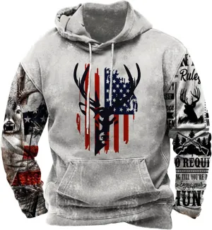 Aymnlox Western Aztec Ethnic Graphic Hoodies Sweatshirts for Men 2023 Fall Fashion Long Sleeve Casual Ethnic Print Pullover