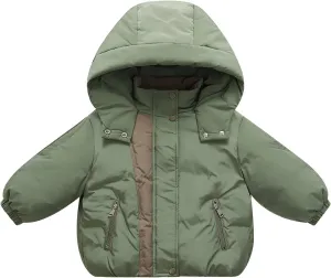 Baby Boys Girls Winter Coats Kids Toddler Baby Girls Boys Winter Warm Thick Solid Cotton Long Sleeve Padded