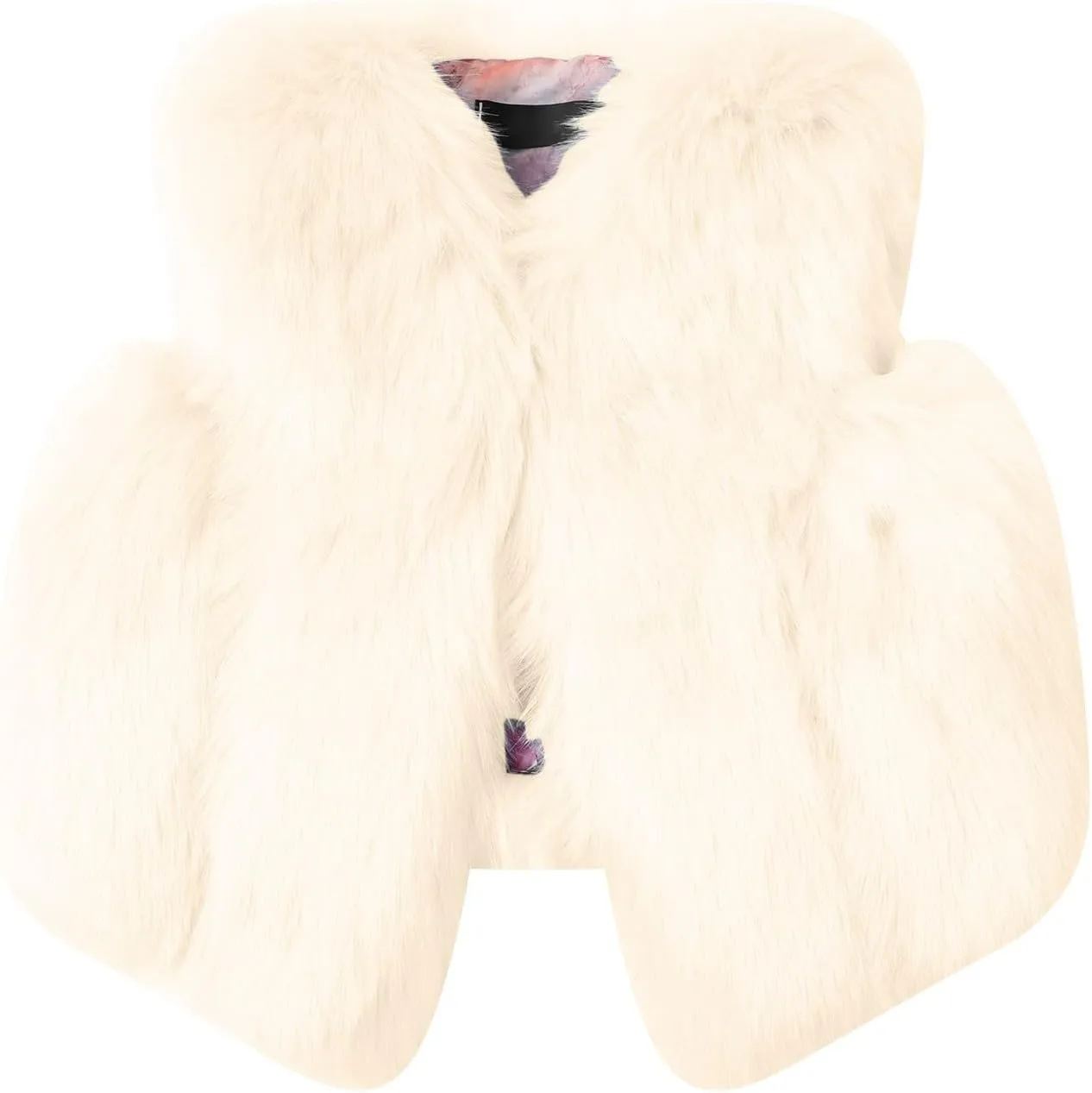 Baby Girl Winter Faux Fur Vest Coat Fuzzy Cute Warm Sleeveless Jacket Cloak Overcoat Thick Outerwear 1-8 Years