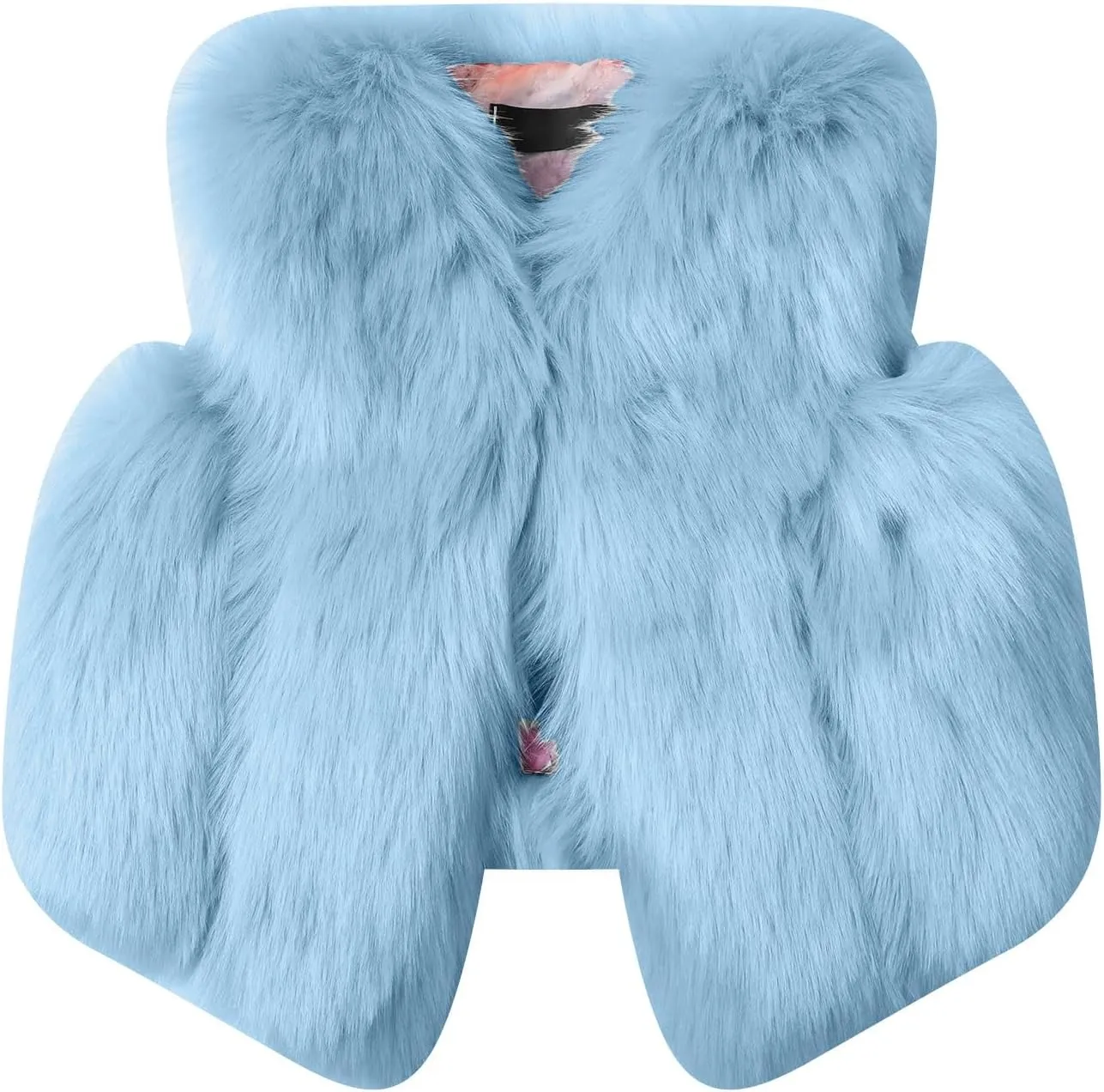 Baby Girl Winter Faux Fur Vest Coat Fuzzy Cute Warm Sleeveless Jacket Cloak Overcoat Thick Outerwear 1-8 Years