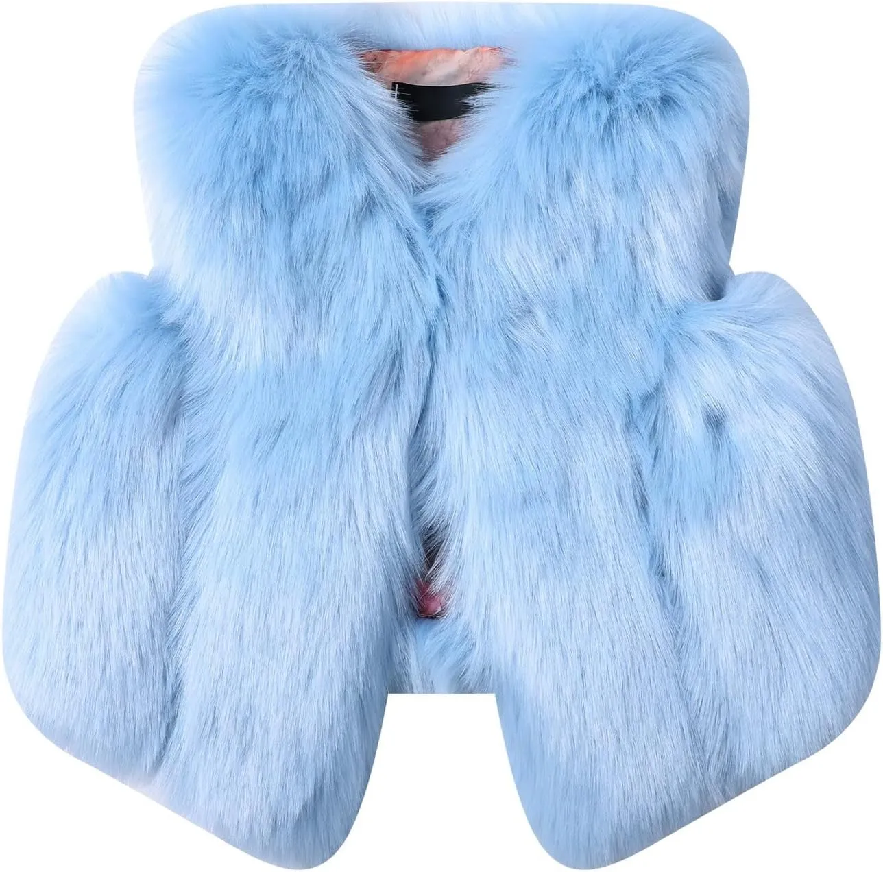 Baby Girl Winter Faux Fur Vest Coat Fuzzy Cute Warm Sleeveless Jacket Cloak Overcoat Thick Outerwear 1-8 Years