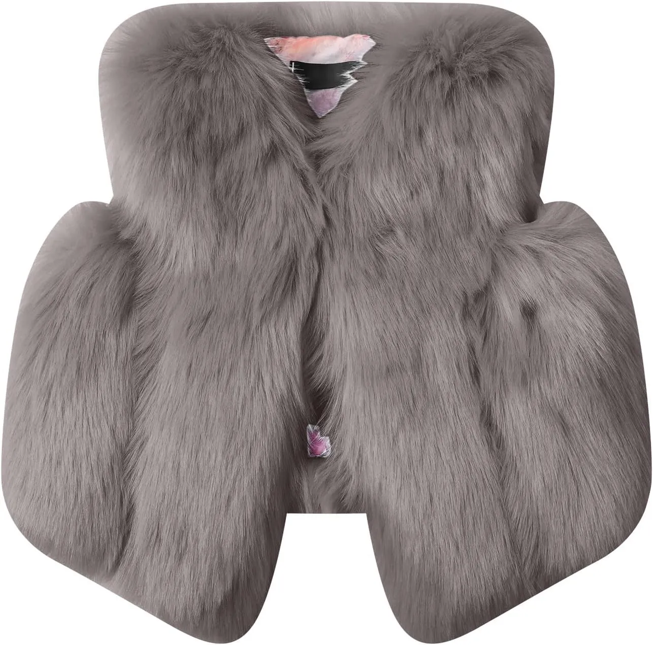 Baby Girl Winter Faux Fur Vest Coat Fuzzy Cute Warm Sleeveless Jacket Cloak Overcoat Thick Outerwear 1-8 Years