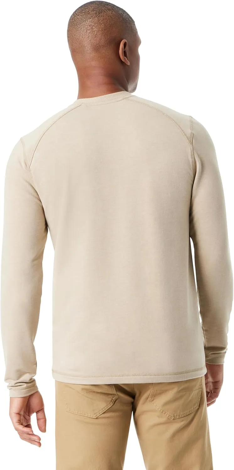 BASS OUTDOOR Men's Long Sleeve 4-Way-Stretch Quick Dry Utili-tee Shirt with Reinforeced Elbow Patches Standard