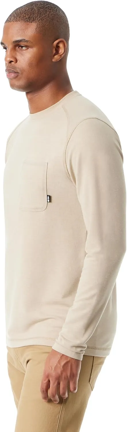BASS OUTDOOR Men's Long Sleeve 4-Way-Stretch Quick Dry Utili-tee Shirt with Reinforeced Elbow Patches Standard