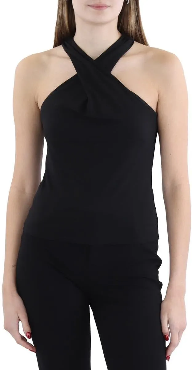 BCBGeneration Women's Sleeveless Crossover Halter Top