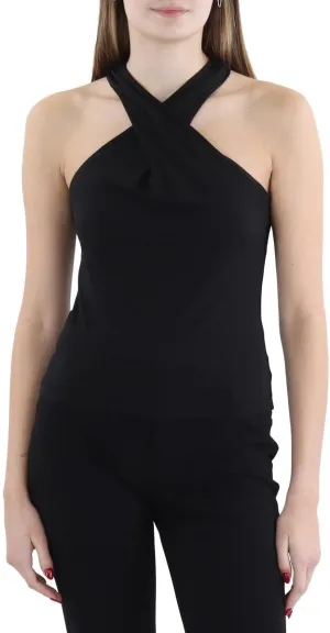 BCBGeneration Women's Sleeveless Crossover Halter Top