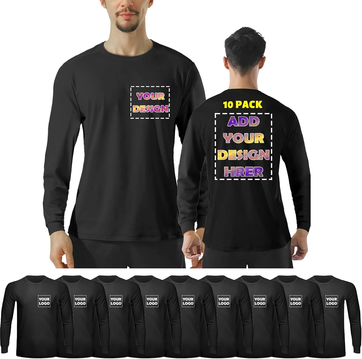 BeautyWill Custom Logo Mens T-Shirts Dry Fit Flourescent Work Shirts Athletic Construction Outdoor Activewear for Men
