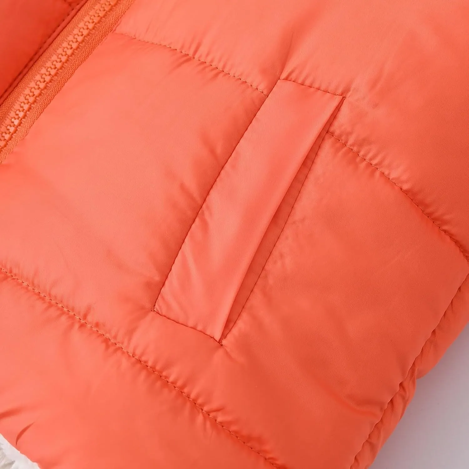 Boys And Girls Middle Children Solid Color Ears Cute Pocket Short Cotton Padded Children's Winter Coats for Tween Girls