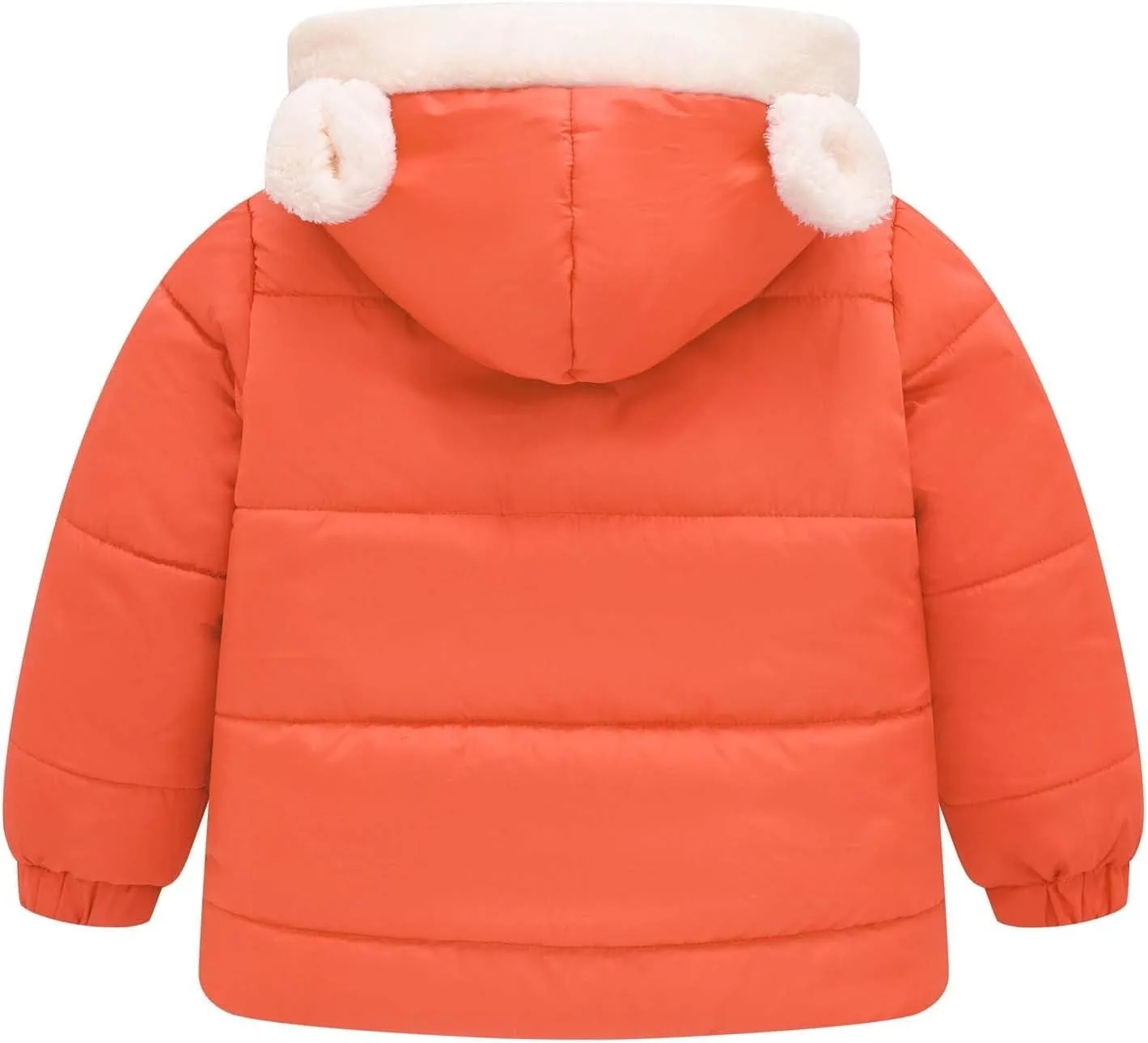 Boys And Girls Middle Children Solid Color Ears Cute Pocket Short Cotton Padded Children's Winter Coats for Tween Girls