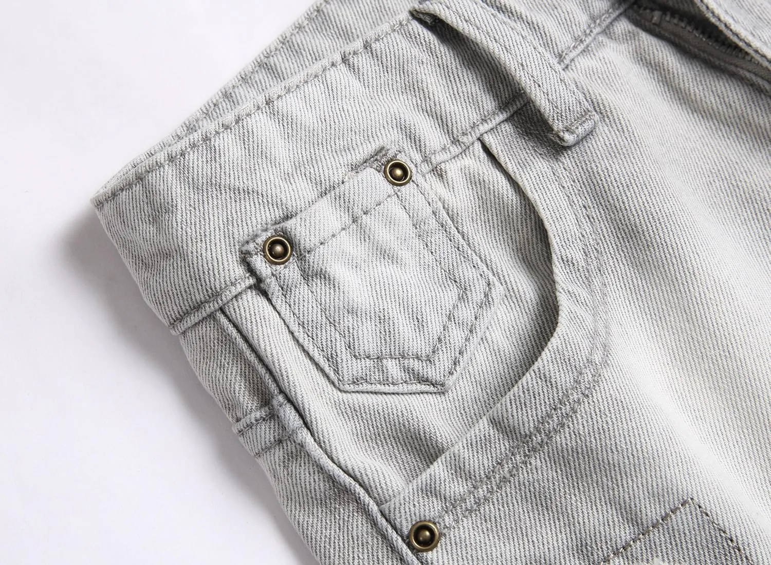 Boy's Stacked Jeans Skinny Fit Ripped Destroyed Distressed Fashion Comfy Denim Jeans Pants