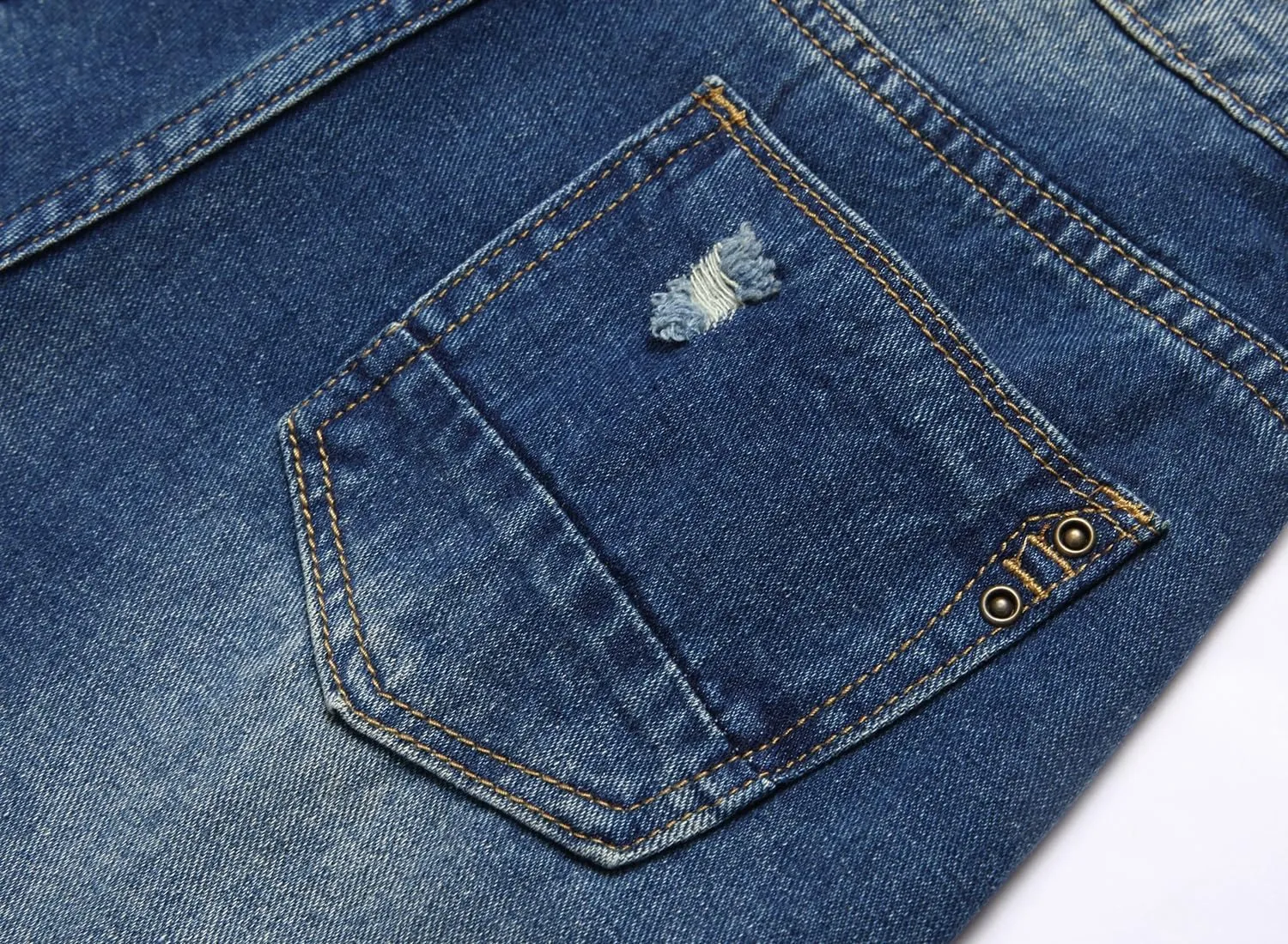 Boy's Stacked Jeans Skinny Fit Ripped Destroyed Distressed Fashion Comfy Denim Jeans Pants