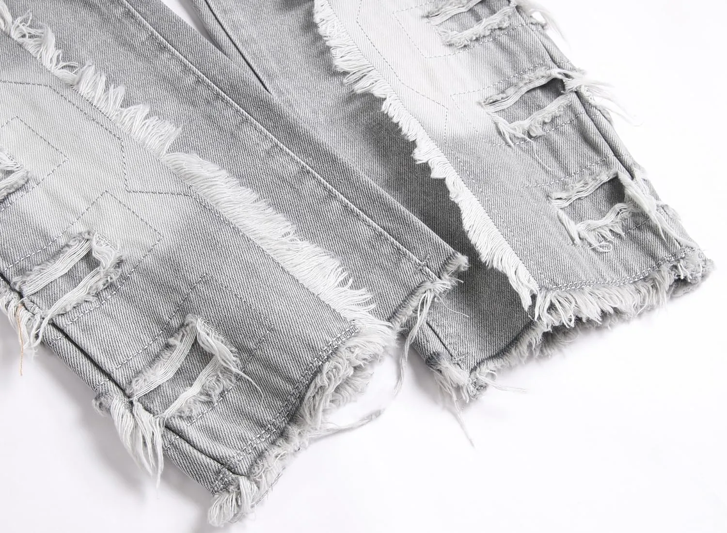 Boy's Stacked Jeans Skinny Fit Ripped Destroyed Distressed Fashion Comfy Denim Jeans Pants