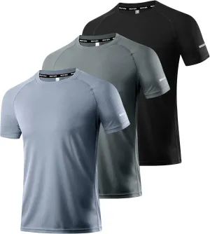 Boyzn 1 or 3 Pack Men's Workout Running Shirts, Dry Fit Moisture Wicking T-Shirts, Sports Gym Athletic Short Sleeve Shirts