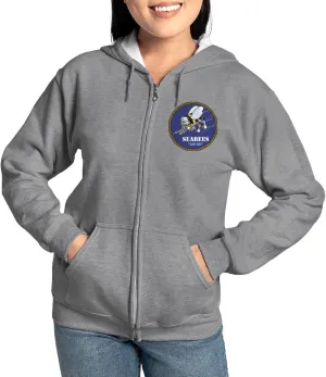 CafePress U.S. Navy Seabees Logo Women's Zip Up Hoodie Women's Zip-up Hoodie Sweatshirt