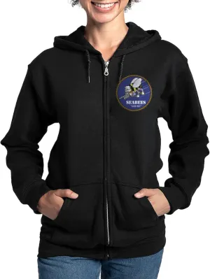 CafePress U.S. Navy Seabees Logo Women's Zip Up Hoodie Women's Zip-up Hoodie Sweatshirt