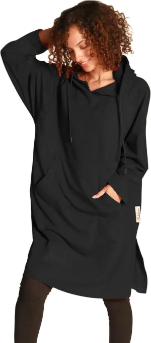 Catalonia Womens Hoodie Sweatshirt Dress, Casual  Sleeves Pullover Sweater with Kangaroo Pocket, One Size