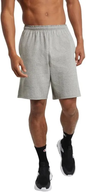 Champion Mens Shorts, Everyday Cotton, Lightweight Lounge, Jersey (Reg. Big & Tall) Workout-and-training-shorts, Oxford Gray C Patch Logo, X-Large US