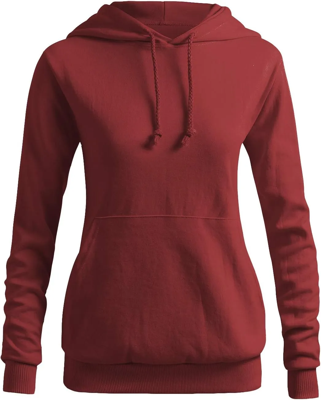 CLOVERY Women's Solid Hoodie Pocket Long Sleeve Hoodie