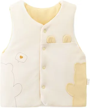 Coat Padded Toddler Boys Girls Coat 3 Colors Cute Baby Vest Cotton Outside Wear Jackets Tops Heavy Coat for Boys