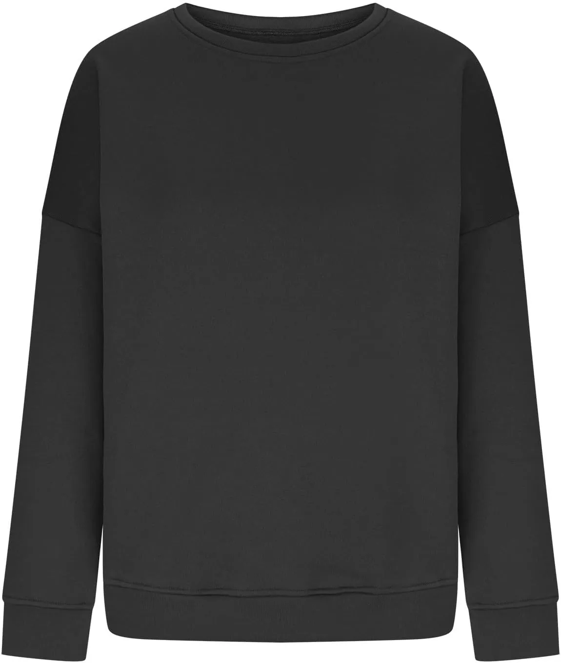 Crew Neck Sweatshirts for Women Casual Oversized Pullover Tops Loose Fit Solid Color Long Sleeve Fall Outfits 2023