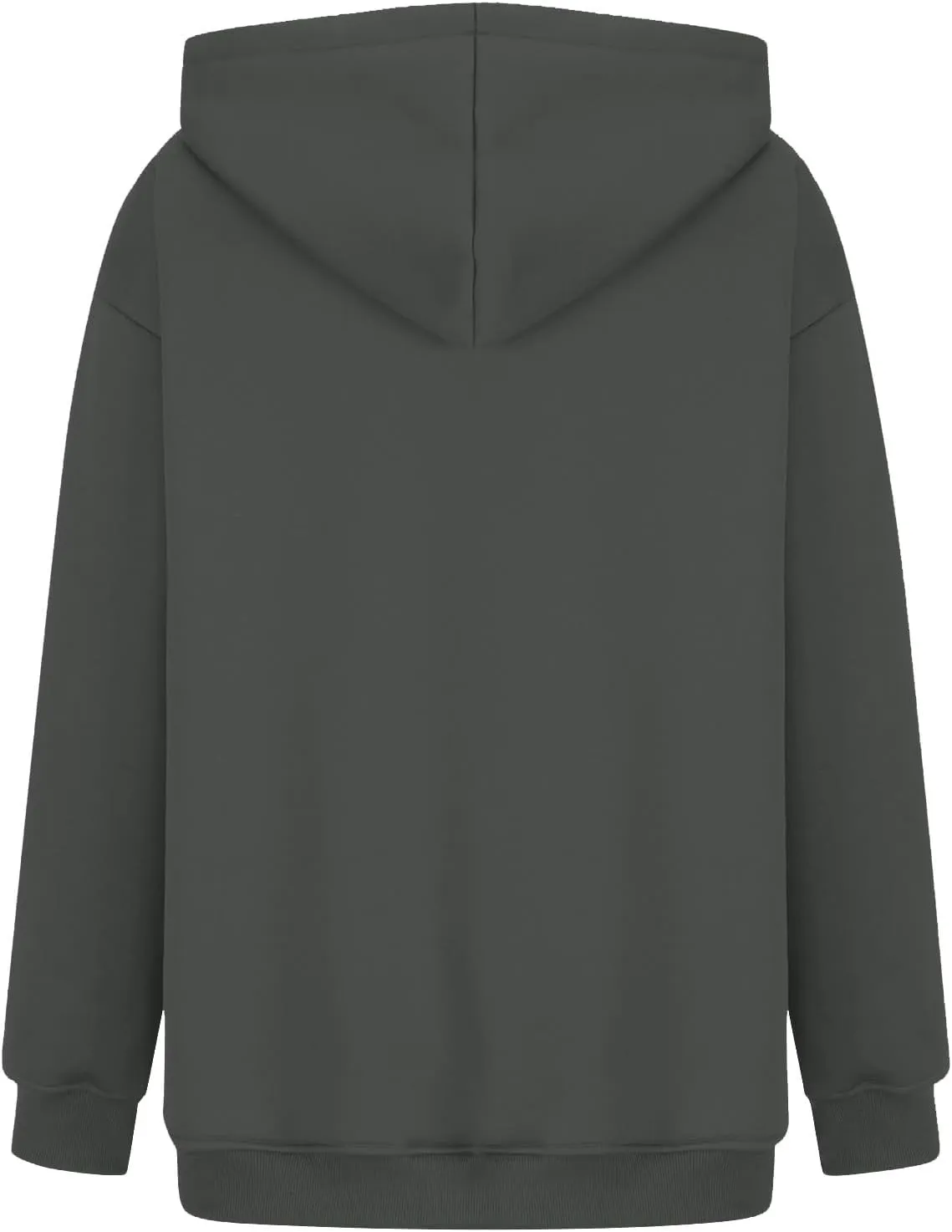 Crewneck Sweatshirts Women Drop Shoulder Fleece Lined Oversized Hoodie Thermal Long Sleeve Preppy Pullover Tops