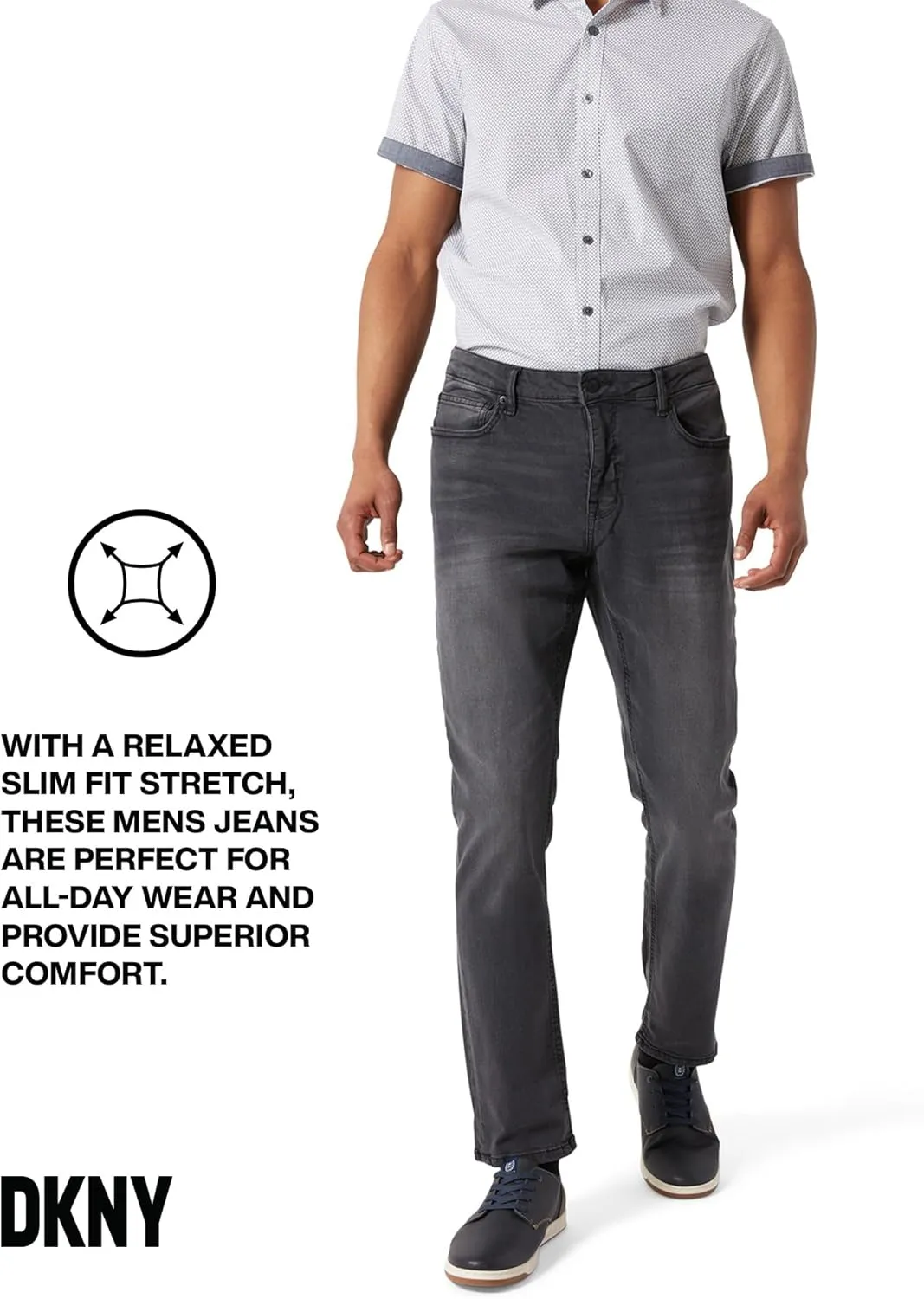 DKNY Jeans for Men - Premium Soft Slim Fit Mens Stretch Jeans