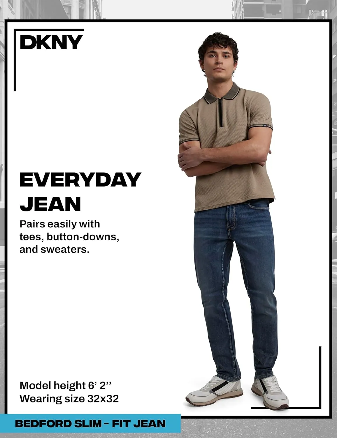 DKNY Men's Jeans - Bedford Stretch Denim Slim Fit Jeans for Men