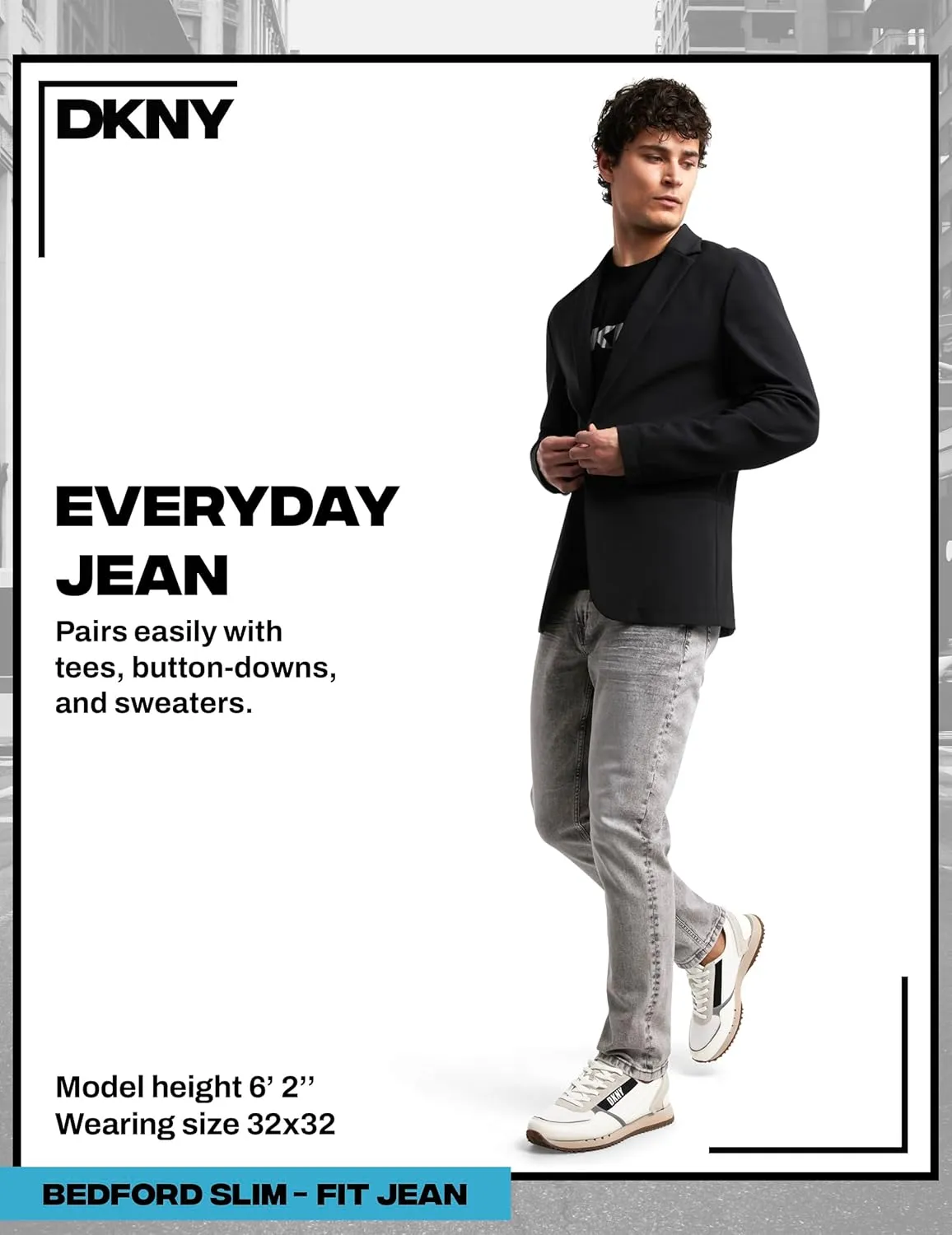 DKNY Men's Jeans - Bedford Stretch Denim Slim Fit Jeans for Men