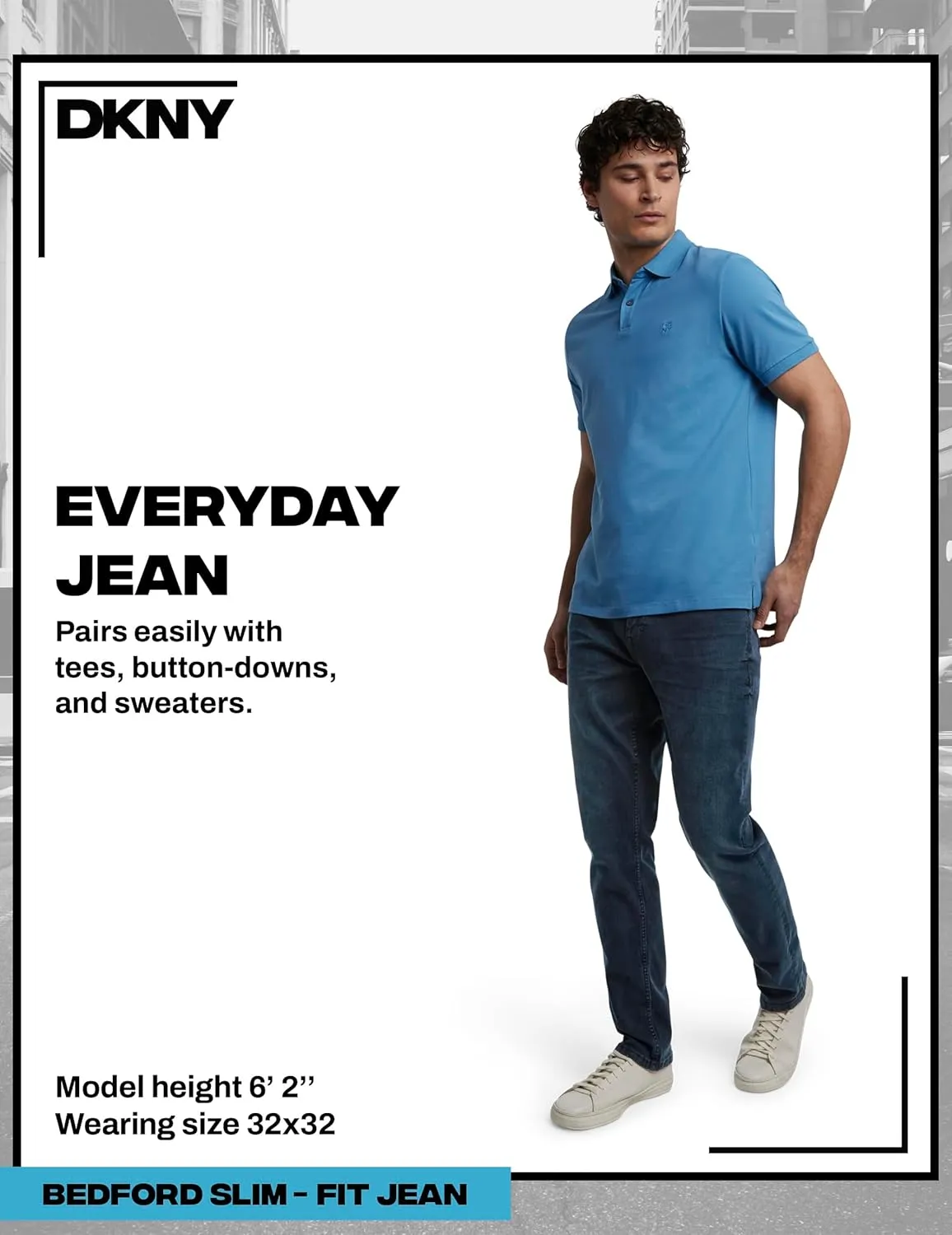 DKNY Men's Jeans - Bedford Stretch Denim Slim Fit Jeans for Men