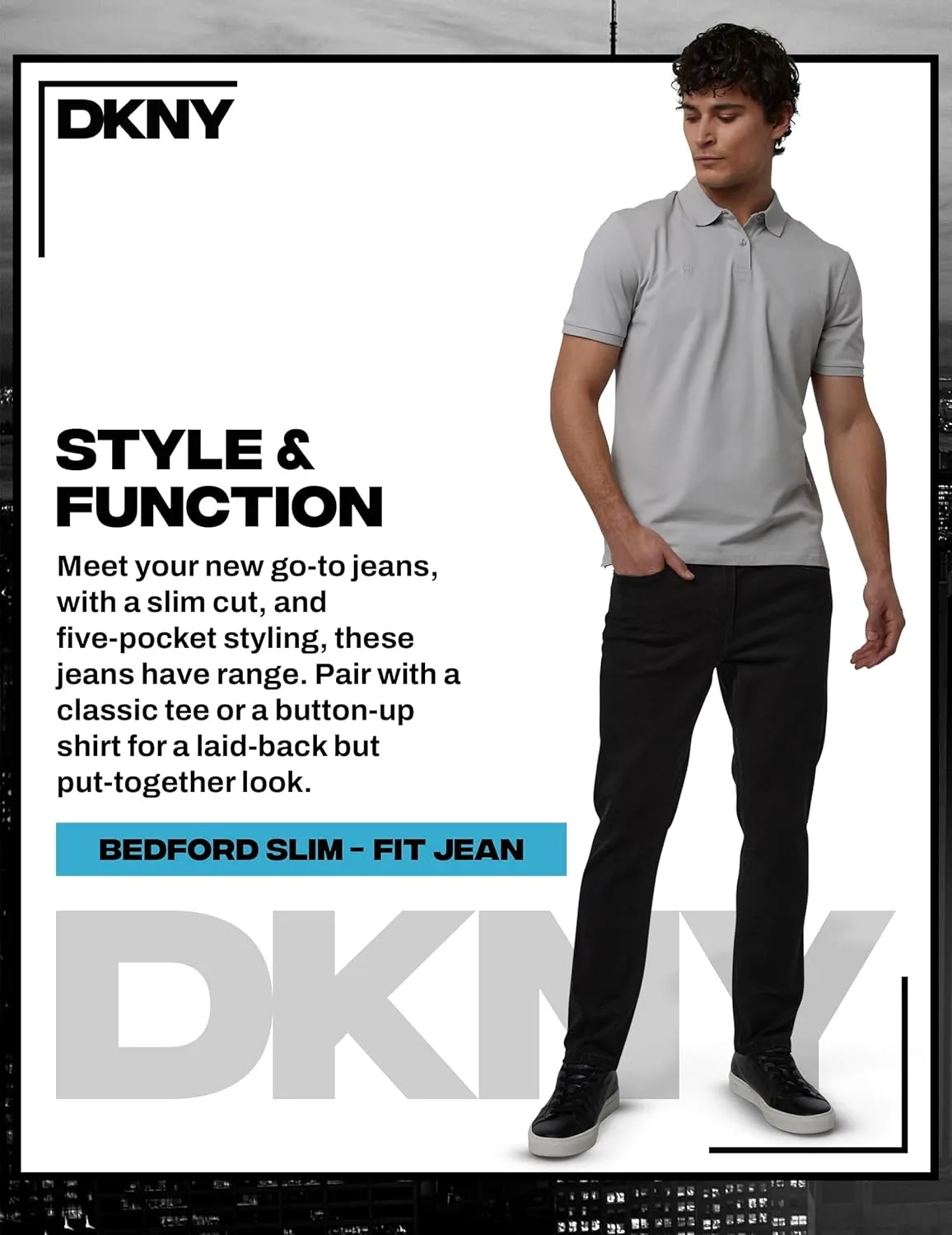 DKNY Men's Jeans - Bedford Stretch Denim Slim Fit Jeans for Men