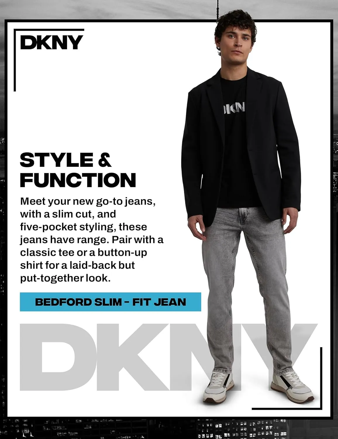 DKNY Men's Jeans - Bedford Stretch Denim Slim Fit Jeans for Men