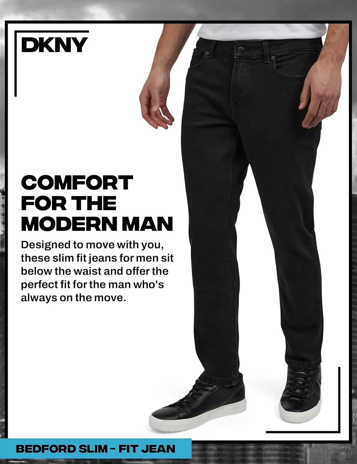DKNY Men's Jeans - Bedford Stretch Denim Slim Fit Jeans for Men