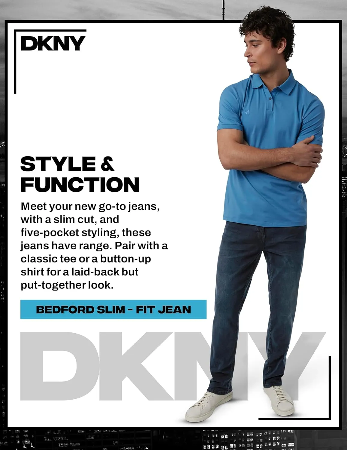 DKNY Men's Jeans - Bedford Stretch Denim Slim Fit Jeans for Men