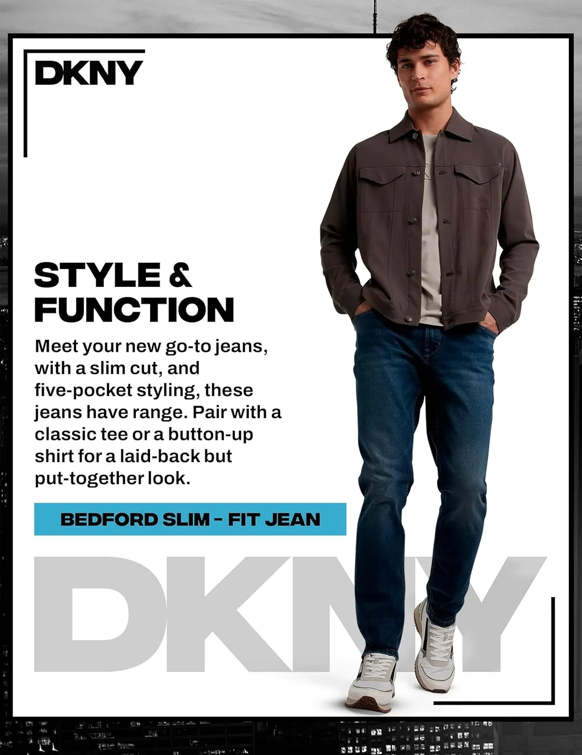 DKNY Men's Jeans - Bedford Stretch Denim Slim Fit Jeans for Men