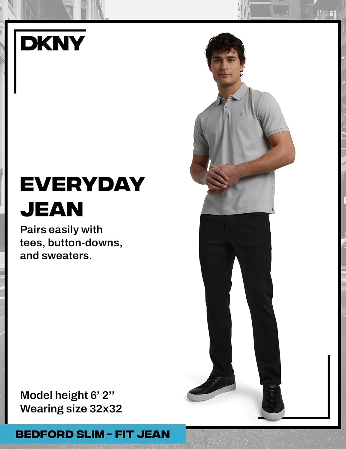 DKNY Men's Jeans - Bedford Stretch Denim Slim Fit Jeans for Men