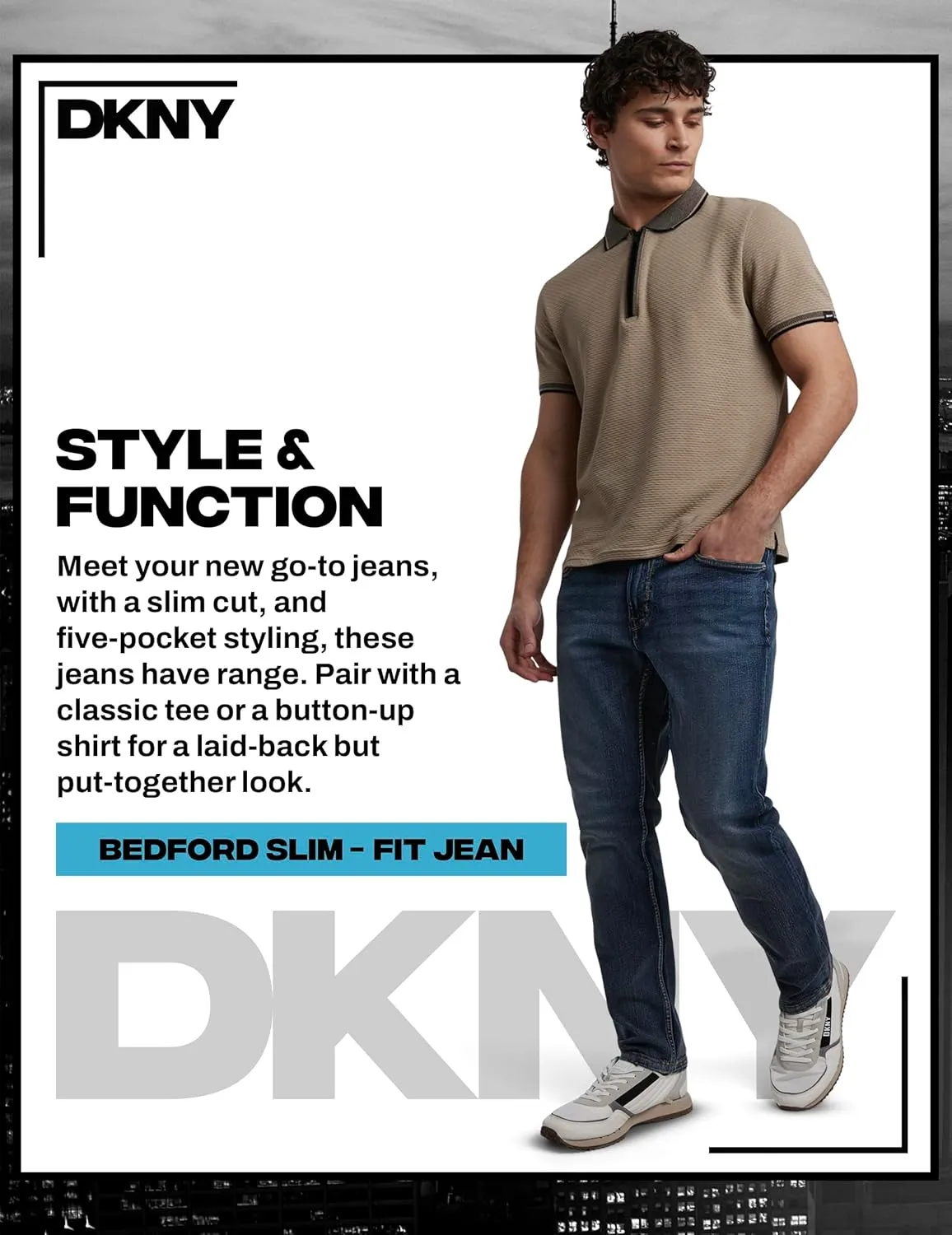 DKNY Men's Jeans - Bedford Stretch Denim Slim Fit Jeans for Men