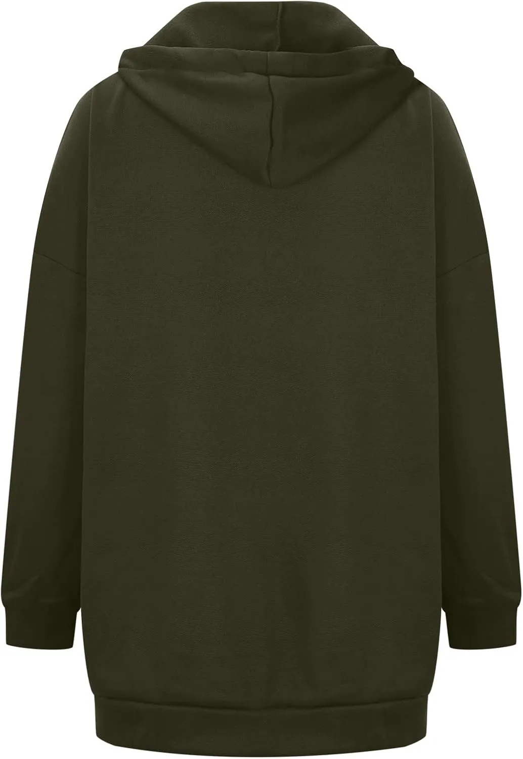 DOLKFU Womens Drawstring Long Hoodie Dress Zip Up Pullover Hooded Sweatshirts Casual Clothes Oversized Y2K Winter Tops