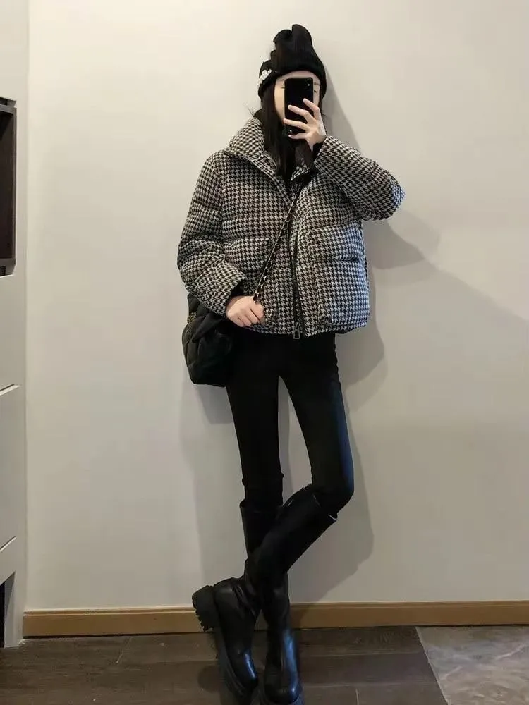 Down Cotton-Padded Coat Womens Short Jacket Famale Winter Jacket Casual Outwear