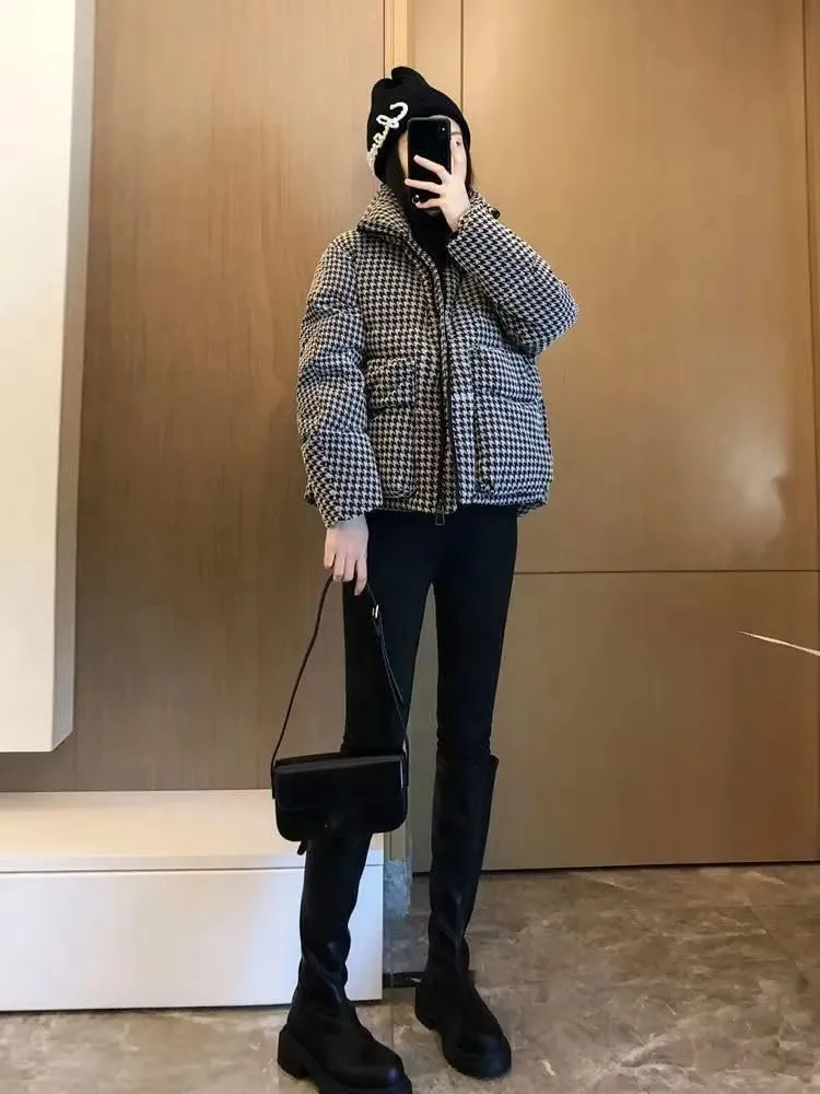 Down Cotton-Padded Coat Womens Short Jacket Famale Winter Jacket Casual Outwear